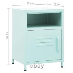 1/2x Nightstand Steel Bedside Bed Side Storage Cabinet Multi Colours vidaXL