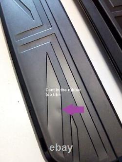 2x side step foot plates for New Defender L663 90 fixed Gloss Black + Union Jack