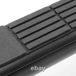 3 Black Running Board Side Step Bar for 00-19 Silverado Sierra Extended Ext Cab