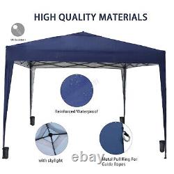 3X3M Pop Up Gazebo 4 Sides Garden Awning Canopy Party Tent Marquee Outdoor Blue