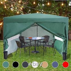 3X3M Pop Up Gazebo 4 Sides Garden Awning Canopy Party Tent Marquee Outdoor Green