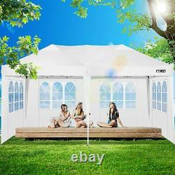 3x3/3x6 Gazebo Pop-up Canopy Waterproof Tent withSides Garden Wedding Marketstall
