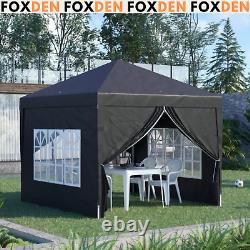 3x3 m Pop Up Garden Gazebo with Sides Party Tent Canopy Marquee Hot Tub Roof Bag