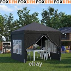 3x3 m Pop Up Garden Gazebo with Sides Party Tent Canopy Marquee Hot Tub Roof Bag