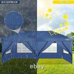 3x3M/3x6M Gazebo Heavy Duty Pop-up Waterproof Canopy Garden PartyTent withSides UK