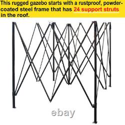 3x3m Outdoor Pop Up Gazebo Patio Maquee Canopy Wedding Party Tent with Side Wall