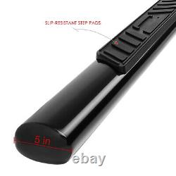5 Black Running Board OVAL Side Step Bar for 09-20 Dodge Ram 1500-3500 Quad Cab