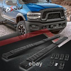 5 (COATED FLAT) Side Step Bar Running Boards for 09-20 Dodge Ram Truck Crew Cab