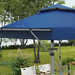 5x3M Heavy Duty Gazebo Marquee Pop-up Waterproof Garden Party Tent withSides Blue