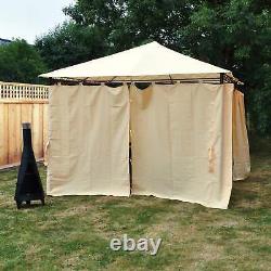 Aphrodite Gazebo 2.7m + 4 Side Curtains Tent Marquee UV Resistant Shelter Cream