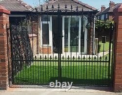 Arched Drive Gate, Drive Gate, Steel Gate, Wrought Iron Metal Gate, Uk Seller