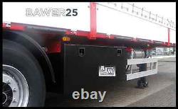 Bawer V2515 Steel Toolbox Black 500mm Storage Box Side Locker Hgv Truck Trailer