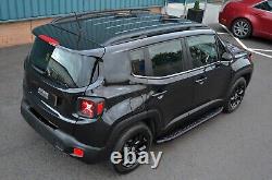 Black Aluminium Side Steps Bars Running Boards For Hyundai Santa Fe I (2000-06)