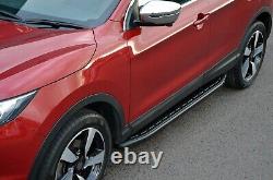 Black Aluminium Side Steps Bars Running Boards For Hyundai Santa Fe I (2000-06)