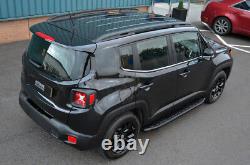 Black Aluminium Side Steps Bars Running Boards To Fit Jeep Renegade (2015+)
