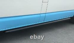 Black Powder Coated OE Style Steel Side Bars for Volkswagen Transporter T5 LWB
