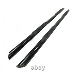 Black Powder Coated Steel Side Bars with Pads for Volkswagen Transporter T5 SWB