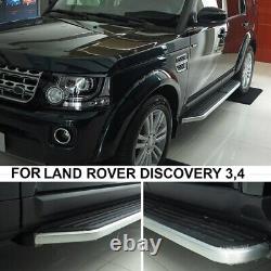 Black Running Board Side Steps Rails For Land Rover Discovery 3 4 L319 04-16