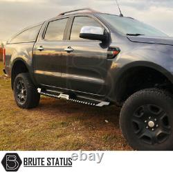 Black S32 Side Steps for Mitsubishi L200 Series 6 2019+ Running Board