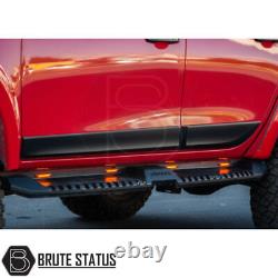 Black S32 Side Steps with LEDs for Ford Ranger 2023+ Running Boards T9