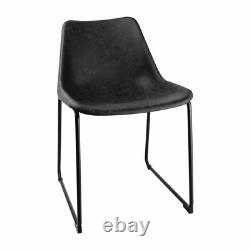 Bolero Side Chairs in Black Powder Coated Steel with Frame Vintage Style