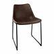 Bolero Side Chairs in Brown Powder Coated Steel with Frame Vintage Style