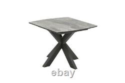 Ceramic Grey Lamp / End Table W60cm x D60cm x H48.5cm VALDINA