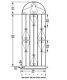 Classic Metal Scroll Tall Garden Side Gate fits 762mm to 1067mm GAP Wrought Iron