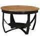 Coffee Table Ø 68x43 cm Solid Wood Acacia and Iron Sofa Side End vidaXL
