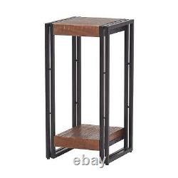 Columbus Tall Telephone Table Side Table Industrial Reclaimed Wood Furniture