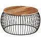 Comfy. Living22 Coffee Table Solid Wood round iron side table vintage style