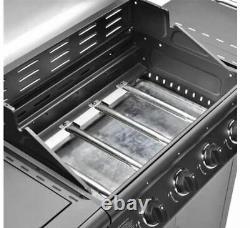 CosmoGrill 4+1 Deluxe Gas Black Barbecue Grill incl Side Burner (sealed return)