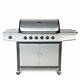 CosmoGrill 6+1 Deluxe Gas Silver Barbecue Grill incl Side Burner (sealed return)