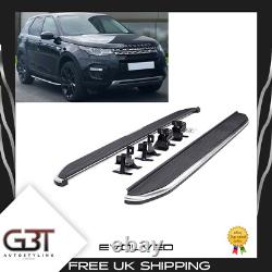 FOR LAND ROVER DISCOVERY SPORT SIDE STEPS RUNNING BOARDS BLACK/SILVER (OE Style)