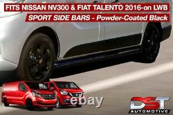 Fiat Talento 2016 Black Sport Line Side Bars Lwb Powder Coated Oem Quality