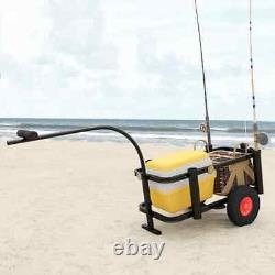 Fishing Trolley Bag Black Steel With Powder Coating And 4 Side Reflectors Zebaa