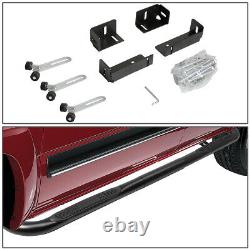 Fit 99-11 Chevy/Ram/GMC EXT/Crew Cab Black 3 Side Step Nerf Bar Running Board