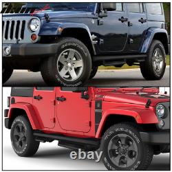 Fits 07-17 Jeep Wrangler 4Door Offroad Style Running Boards Nerf Bars