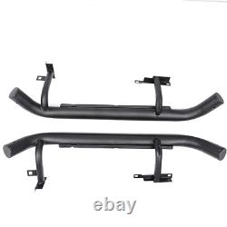 Fits Land Rover Defender 90 Side Steps Tubular All Black Fire & Ice Style