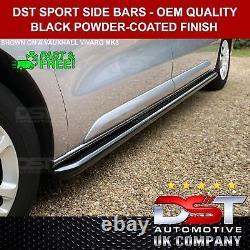 Fits Peugeot Expert 2017-on Black Sport Line Side Bars Standard Oem Quality