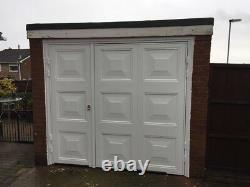 Fitted Georgian Style white side hinge garage door Inc Steel frame Powder Coated