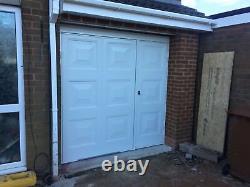 Fitted Georgian Style white side hinge garage door Inc Steel frame Powder Coated