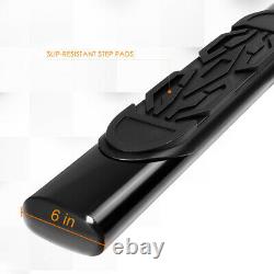 For 01-03 Ford F150 SuperCrew Cab Oval 6 Side Step Nerf Bar Running Board Black