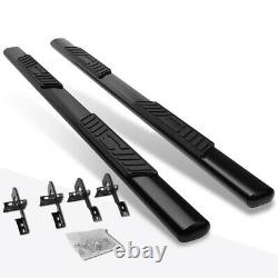 For 04-08 Ford F150 Extended Cab Oval 5 Side Step Nerf Bar Running Board Black