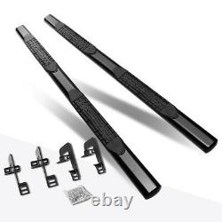 For 04-14 Ford F150 Ext/Super Cab Oval 4 Side Step Nerf Bar Running Board Black