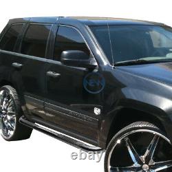 For 05-10 Jeep Commander Grand Cherokee 3 Black Side Step Bar Running Boards