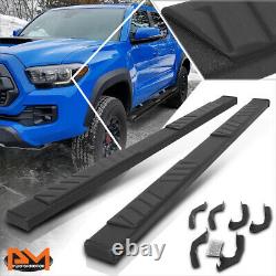 For 05-20 Tacoma Double(Crew) Cab 5 Side Step Nerf Bar Flat Running Board Black