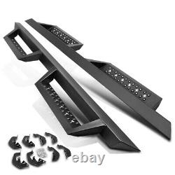For 07-19 Silverado/Sierra Crew Cab Side Nerf Bar Running Board with5 Cleat Step