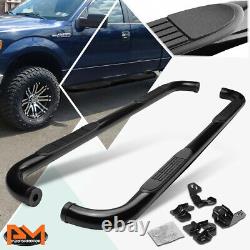 For 09-14 Ford F150 CrewithSuperCrew Cab 3 Side Step Nerf Bar Running Board Black