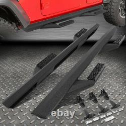 For 18-20 Jeep Wrangler Jl 4dr Pair Aluminum Side Arm Step Bar Running Boards
